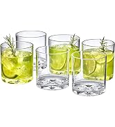 Amazing Abby - Liberty - 12-Ounce Plastic Tumblers (Set of 6), Plastic Drinking Glasses, All-Clea...