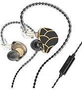 in Ear Monitor Wired Earbuds with Microphone, Deep Bass HiFi IEMs for Gaming, 3.5mm Stereo Sound ...