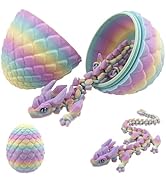 YVBBHE 3D Printed Dragon Eggs with Dragon Inside, Articulated Dragons Toy with Eyes, Mystery Crys...