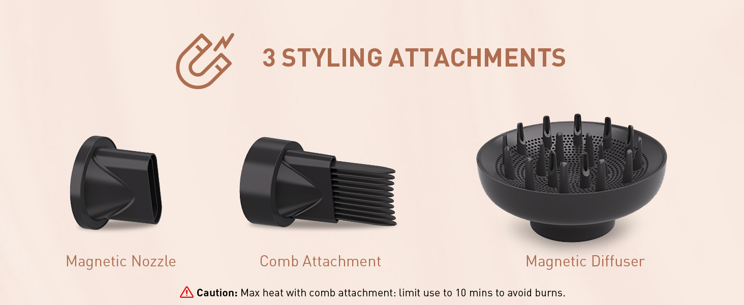 3 STYLING ATTACHMENTS