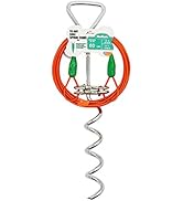 Petest 16 Inch Spiral Stake with 15ft Tie-Out Cable for Medium Dogs Up to 60 Poundsâ?¦