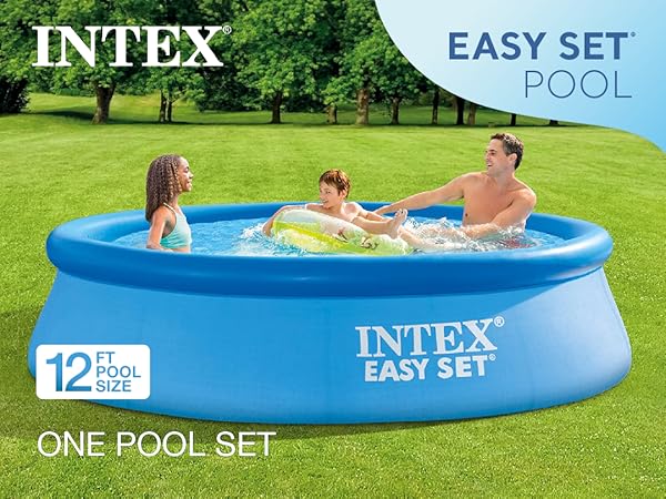 12ft x 30in Easy Set Up Inflatable Swimming Pool with Filter Pump