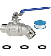 Angry Pony Stainless Steel NPT 3/4 to GHT 3/4 Garden Hose Bibb,Garden Water Hose Spigot,Outdoor W...