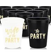 Wife Of The Party and The Party Bachelorette Party Cups, Set of 12 Cups, Perfect Team Bride Cups,...
