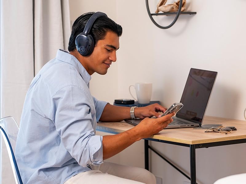 Using the jlab lux headphones to take a phone call