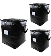 3 Pack 91L Storage Bags for Clothes, Moving Bags Heavy Duty Extra Large with Reinforced Handle, S...