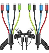 Firsting Travel Essentials 4 in 2 Multi Charging Cable, USB A/C Charging Cords with Dual Type-C, ...
