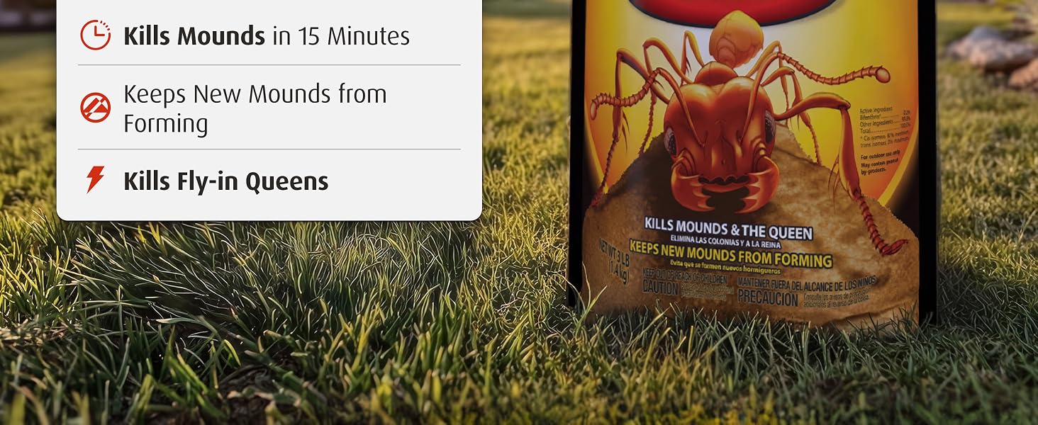 Ortho Fire Ant Killer Mound Treatment. Protect the Ground.
