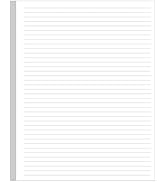Unpunched Line Paper - 100 Sheets/200 Pages Loose Leaf Paper Line Refills, Letter Size, 100gsm, W...