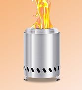 HGD 9.8 x 8.7 in Small Tabletop Fire Pit, Portable Mini Smokeless Table Top Firepit, Low Smoke Ca...