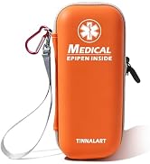 Tinnalart Insulated EpiPen Carry Case for 2 Pens - Bright Orange EpiPen Holder, Allergy Medicine ...