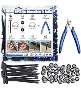 160PCS Upgraded Nylon Universal Cable Tie Buckles - New Multifunctional Nylon Zip Ties With Pin &...