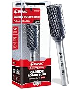 EZARC AlCrN Carbide Rotary Burr Bit (Pro), SB-5 Double Cut Carbide Burr 1/4" Shank Die Grinder Cu...