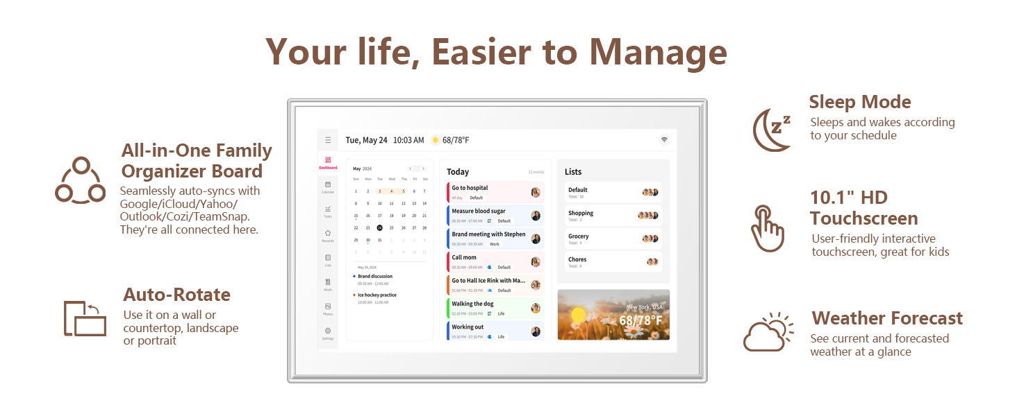 10.1 inch Digital Calendar