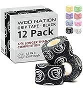 WOD Nation Weightlifting Hook Grip Tape - Bulk Packs of 3, 12, 24 Rolls (23ft/Roll) Comfortable &...