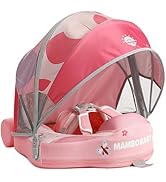Mambobaby Float with Canopy Size Improved Non Inflatable Infant Baby Pool Float Smart Mambo Float...