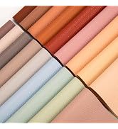 18 Pieces Faux Leather Sheets, 8×12 inches Morandi Soft Leather Fabric Colourful Sheets Suitable ...