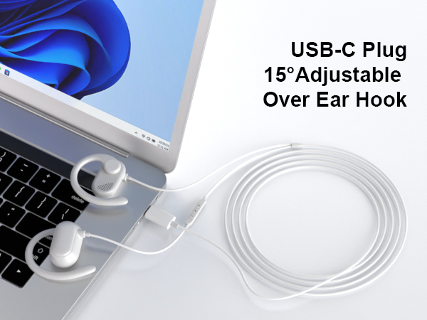 open ear headphones wired type c headphones wired