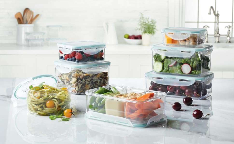 food storage containers, plastic containers with lid, lunch box, bento box, tupperware, bpa free