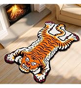 Naoloture Cute Tibetan Tiger Area Rug Bathroom Runners Hallways Rug Bath Mat 3.3x5ft, Soft Tufted...
