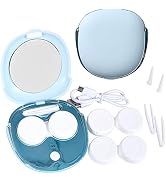 Contact Lens Cleaner Machine, Portable Ultrasonic Cleaning With USB Charger Mirror Tweezers Remov...