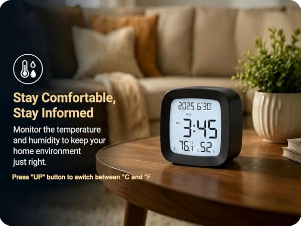 LCD bedroom alarm clock