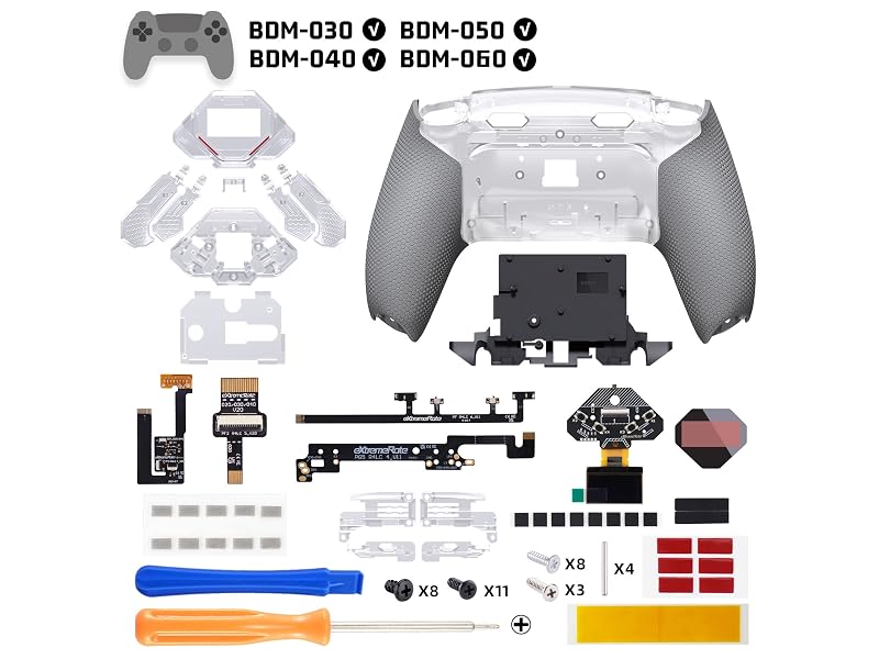 SPARK Back Paddles Kit for PS5 Controller OLED Display + Clicky Trigger Stops + Rubberized Grips
