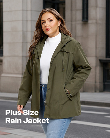 plus size rain jacket for women