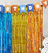 Foil Fringe Curtains Backdrop Birthday Party Decorations
