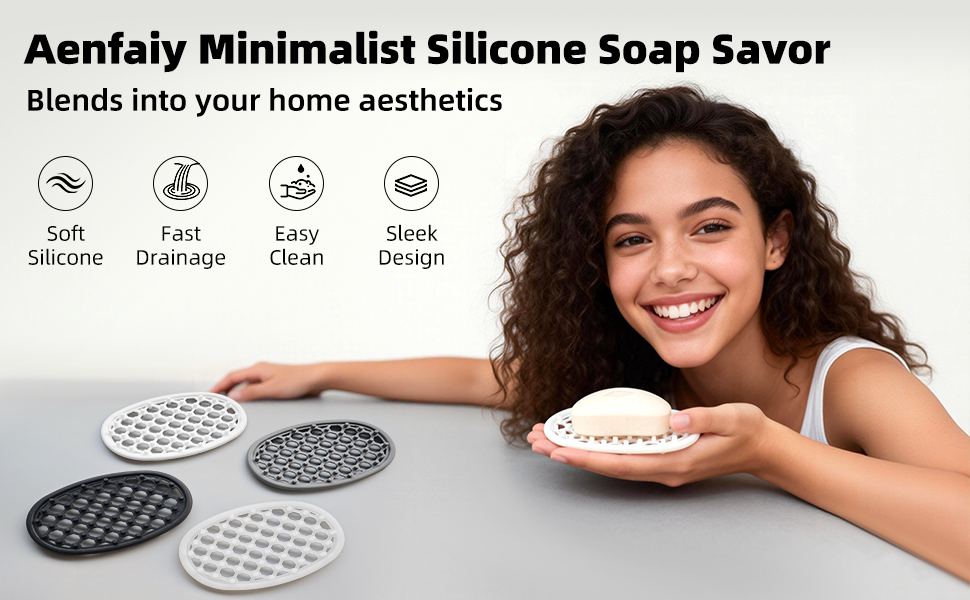 Aenfaiy Plastic Soap Holder Soap Dish