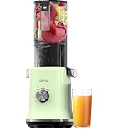 Whole Fruits Cold Press Juicer Machines, 4.3-inch (110mm) Powerful Wide Mouth Slow Masticating Ju...
