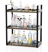 CeleVista Bathroom Counter Organizer, 3 Tier Wood Countertop Shelf for Vanity, Skincare, Makeup, ...