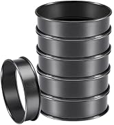 FANGSUN English Muffin Ring 4 Inches, Crumpet Rings Non-stick, Double Rolled Stainless Steel Ring...