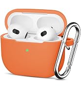 JTOMEI for AirPods 3 Case Cover with Keychain, Full Protective Silicone Case Accessories for AirP...