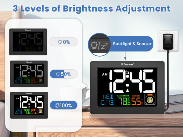 3 Levels of Brightness Adjustment