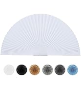 Maritown Arch Window Shades No Tools Light Filtering Pleated Fabric Shade Stick on Half Circle Ro...