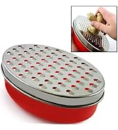 Cheese Grater Citrus Lemon Zester with Food Storage Container & Lid - Perfect For Hard Parmesan O...