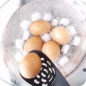 Remove the eggs at the desired doneness level