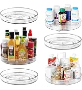 Amolliar 6 Pack 9 Inch Lazy Susan Turntable for Cabinet, Rotating Organizer for Kitchen, Fridge, ...