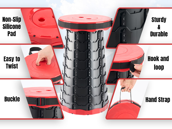 Portable Collapsible Stool Retractable Stool, Foldable Portable Collapsible Chair for Fishing