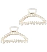 2Pcs White Large Hair Clip for Thick Hair, Girls Hair Clips Claw,Big Hair Clips Hair Claws for Th...