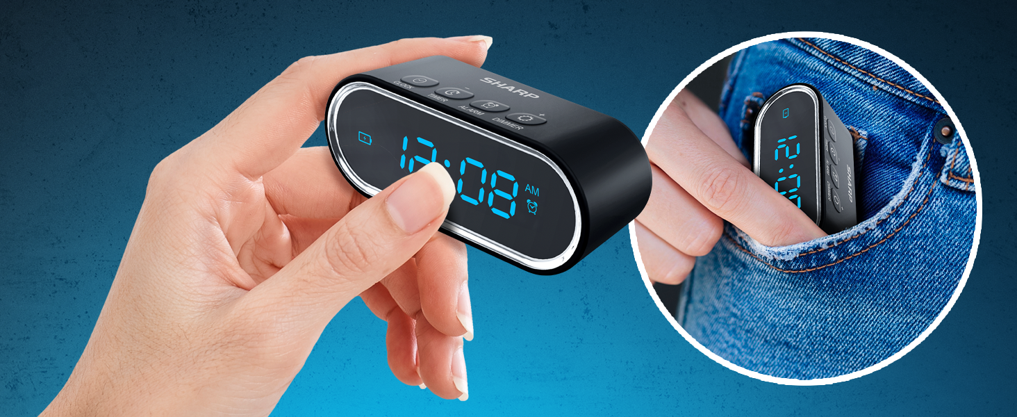 3-IN-1 TRAVEL ESSENTIAL: ALARM CLOCK, TIMER & POWER BANK