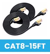Cat 8 Ethernet Cable 15 FT 2-Pack