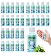 HAIFOTRVA 25 Pcs Mini Mouthwash Travel Size Bulk,Blue Portable Mint Flavor Mini Mouthwash Individ...
