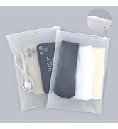 50Pcs Swimsuit Organizer Bags 6x9 inch Frosted Zipper Plastic Bags for Travel Storage Clear Appar...