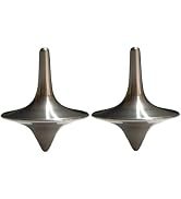2Pcs Spinning Tops, Portable Precision Metal Spinner Top Premium Exquisite Perfect Balance Deskto...