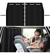 XCBYT Car Privcay Curtains - Car Camping Divider Curtains with Stainless Steel Adjustable Length ...