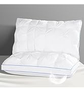 QUTOOL Luxury Hotel Goose Feather Pillow, 100% Cotton, Soft Support Pillow, Suitable for Sleepers...