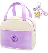 Lunch Box for Girls Women, Preppy Lunch Box for Teen Girls, Insulated Girls Lunch Bag for Kids, L...