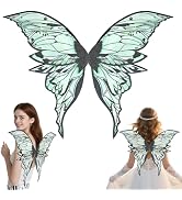 Lyercw Fairy Wings for Adult, Shiny Transparent Angel Wings, Butterfly Wings for Women Girls, Hal...